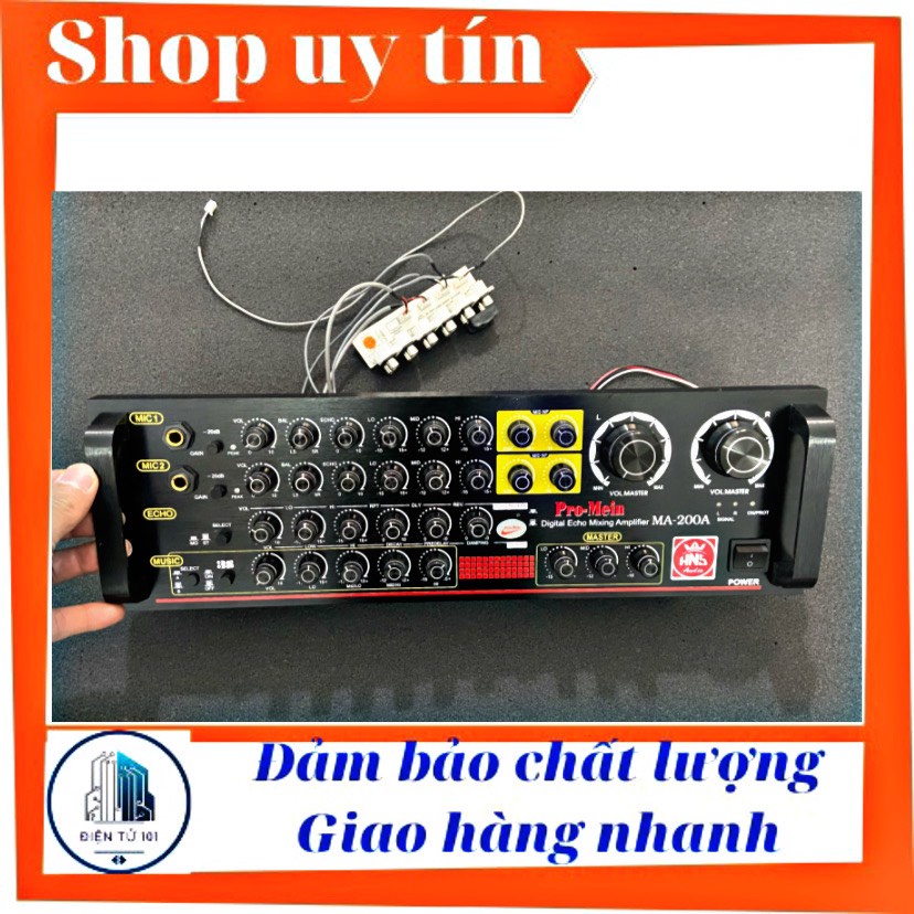 Bộ pre mặt trước amply đầy đủ phụ kiện mic 8 volume chống hú echo 50195 + reverb