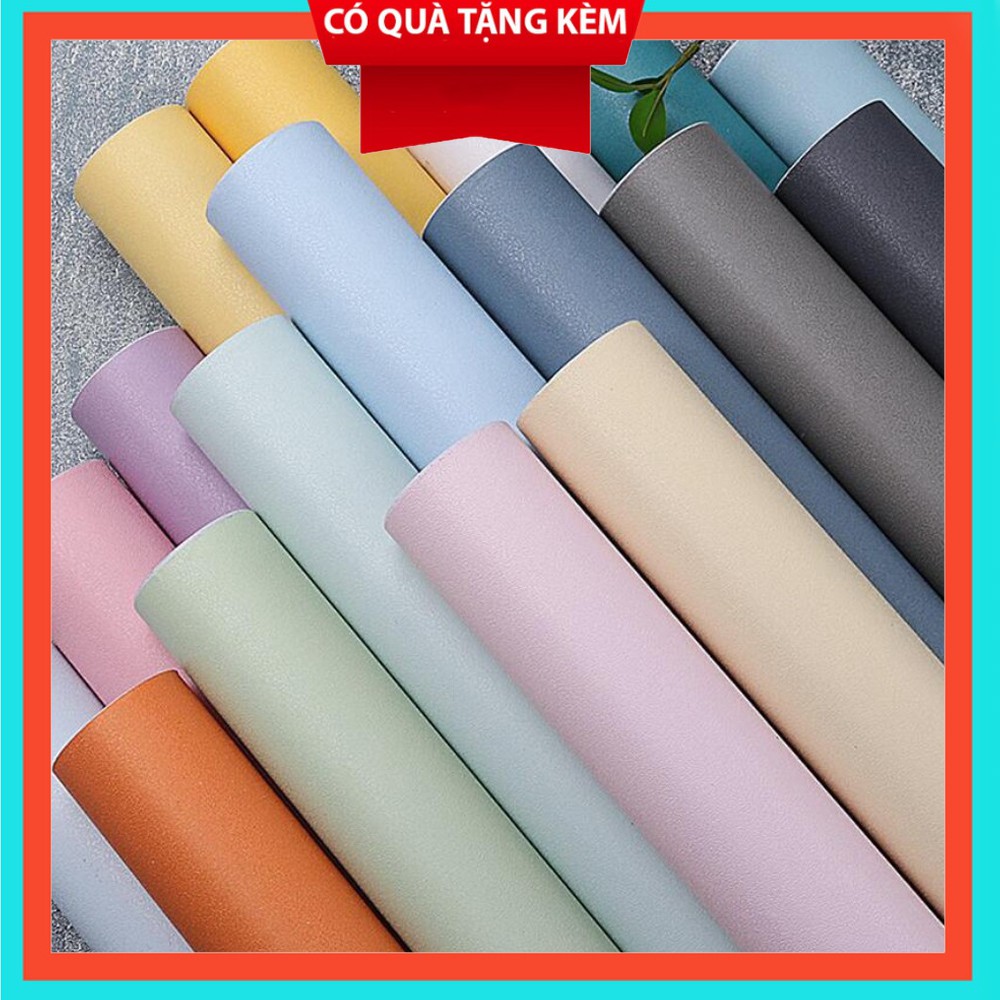 Giấy dán tường MÀU TRƠN nhiều mẫu - khổ rộng 45cm (có sẵn keo)