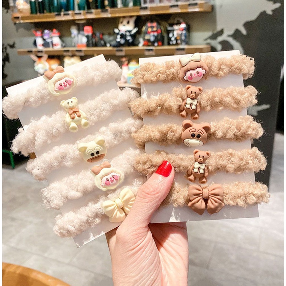 Dây Buộc Tóc Cao Su Mềm Co Giãn Kiểu Hoạt Hình Đáng Yêu Cho Bé