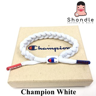 [Có sản] Vòng Tay Ras Champion White [Tặng móc khoá + Full Box][Hình Thật]