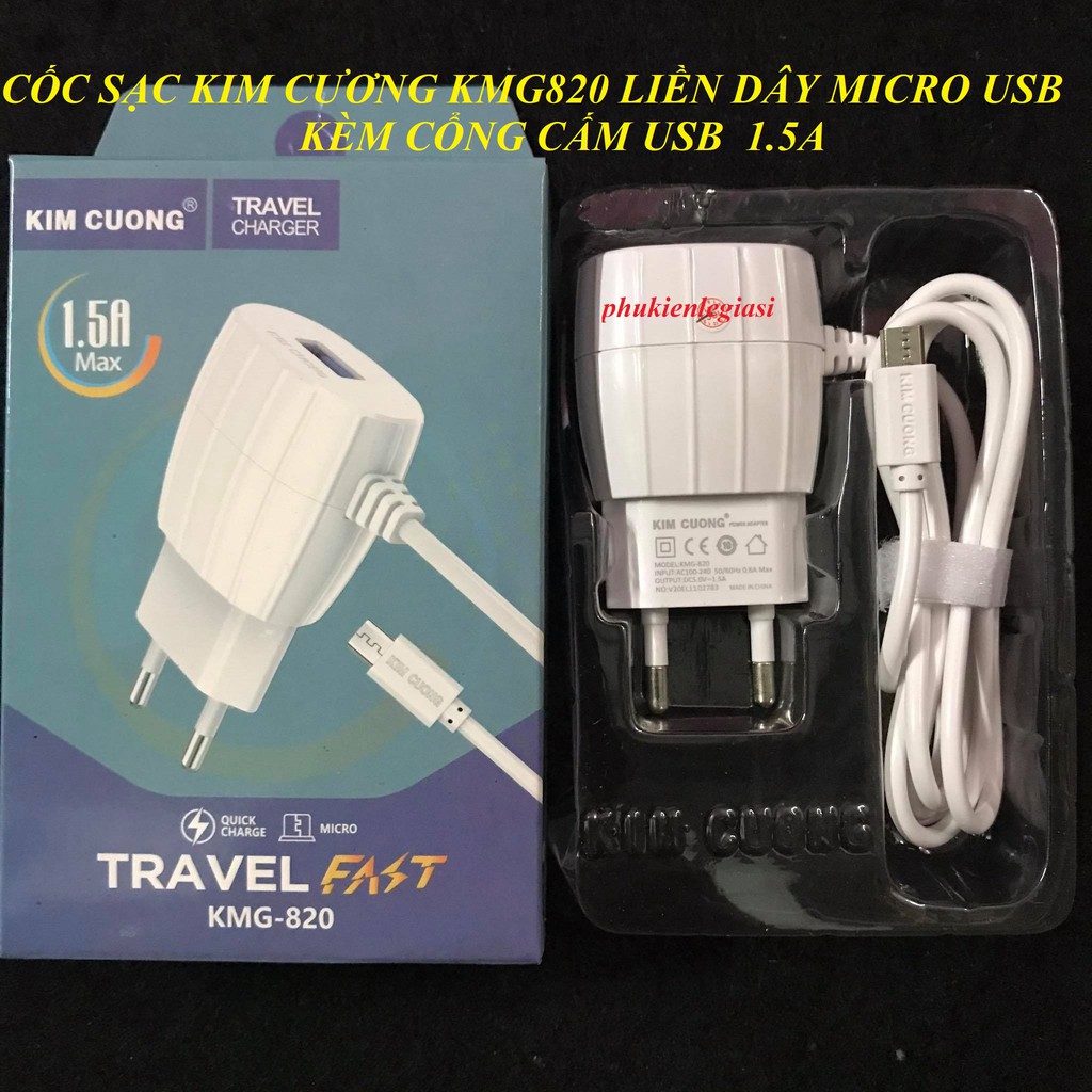 CỐC SẠC LIỀN DÂY KIM CƯƠNG KMG820
