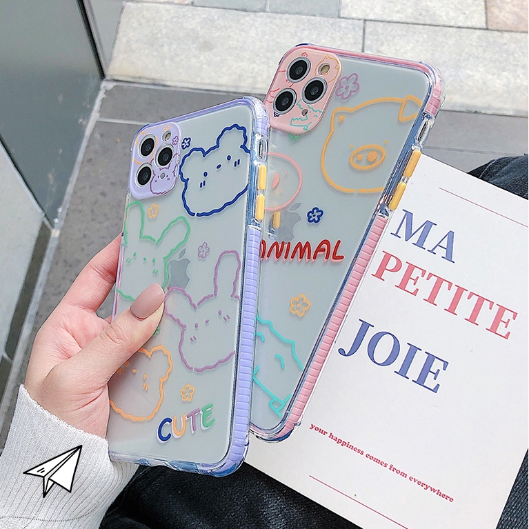 Ốp iphone - Ốp lưng Animal cute trong 4 góc 6s/6splus/7/8/7plus/8plus/x/xs/xsmax/11/11promax - Awifi Case V3-2 | BigBuy360 - bigbuy360.vn