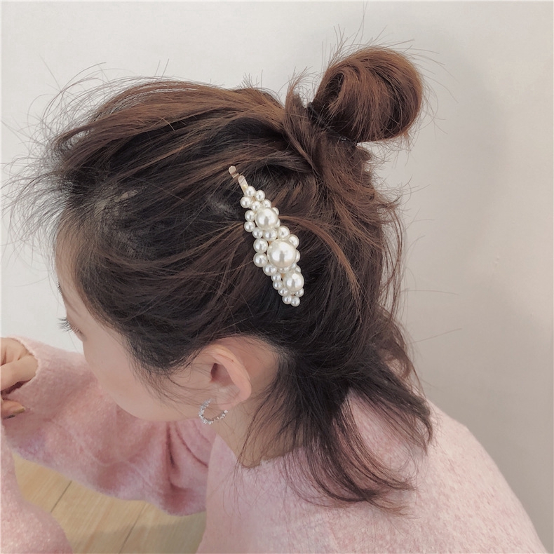Ins Popular Korean Stylish Girls Hair Clip,Women Imitation Barrette,New Pearl Hairpin,Cute Headwear