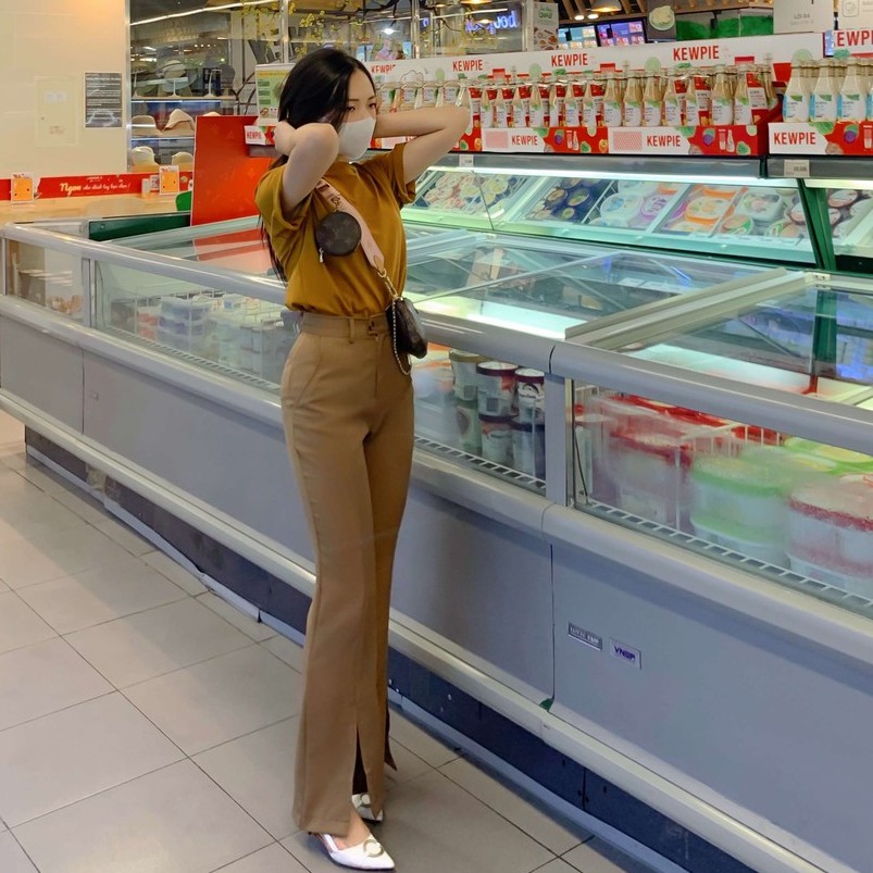 Quần tây nữ dài lưng cao ống loe nhẹ, xẻ gấu, đứng form, dáng ôm nhiều màu Hàn Quốc công sở, thiết kế T-Ju (quần Bestie) | BigBuy360 - bigbuy360.vn
