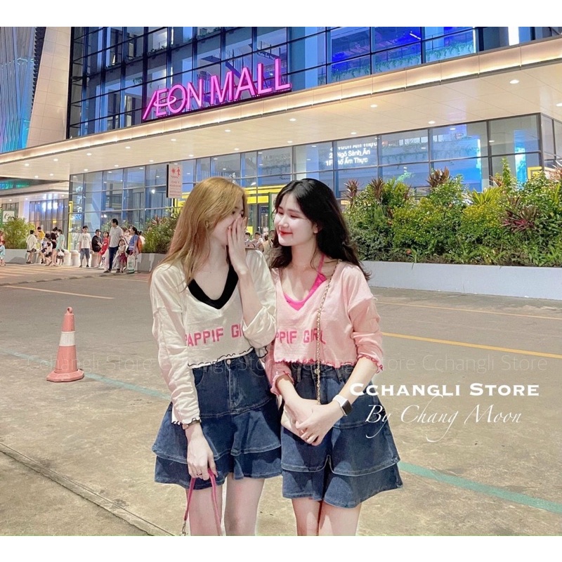 Set áo dài tay kèm áo yếm