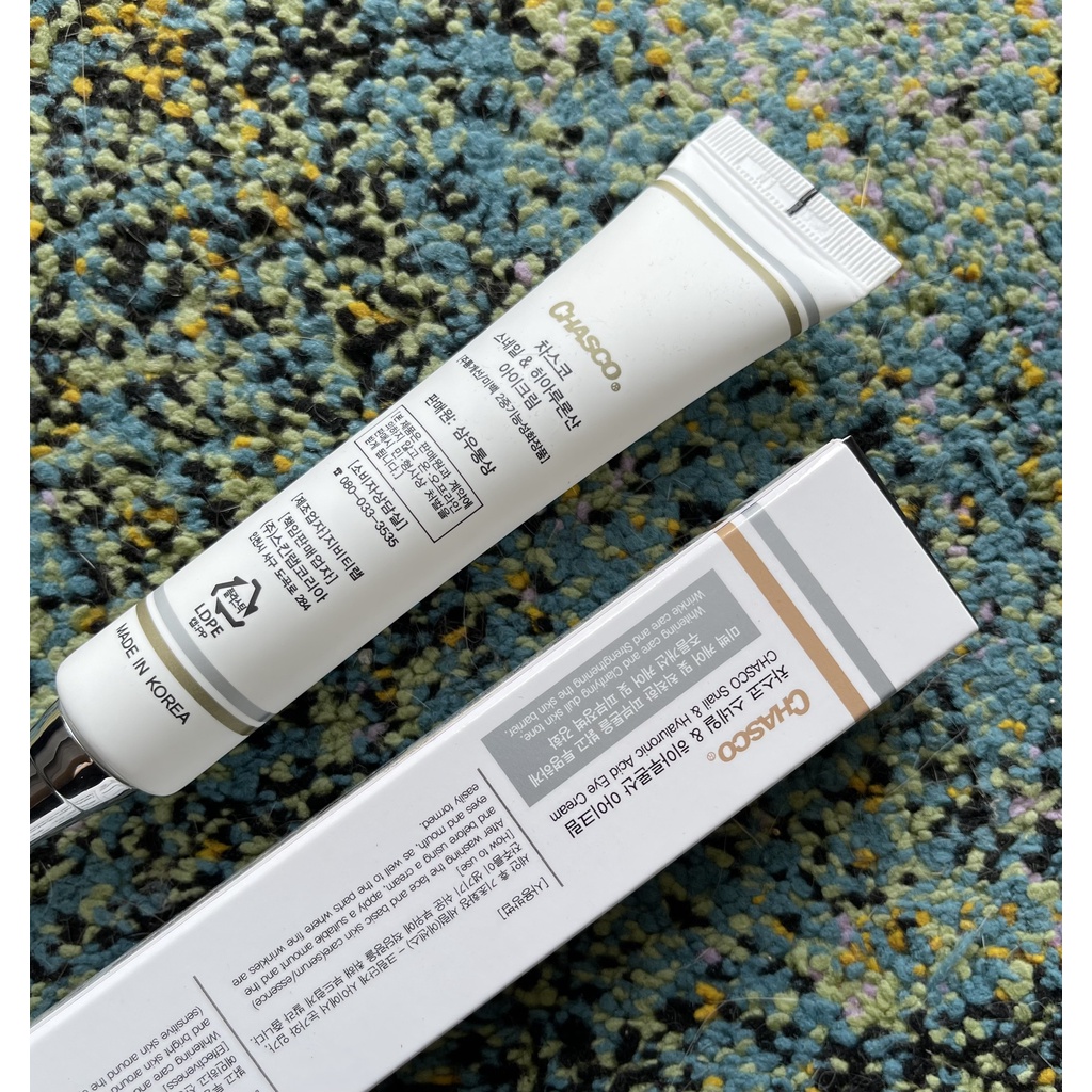 Kem mắt giảm thâm quầng chống nhăn CHASCO Snail & Hyaluronic acid eye cream 40g Hàn Quốc