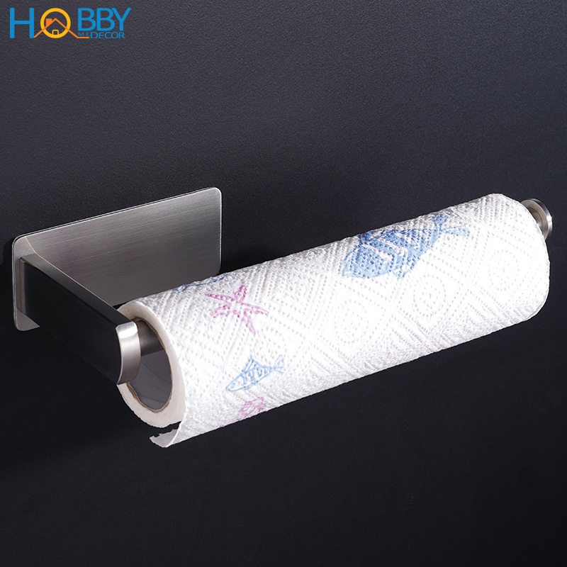 Móc treo cuộn giấy lau bếp, giấy lau bếp HOBBY Home Decor G15 dán tường gạch men - 3 size tùy chọn - có sẵn keo