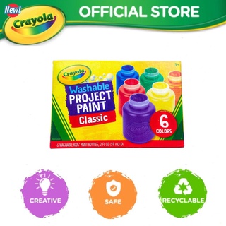 Bộ 6 màu nước có thể rửa được Crayola Washable Kid's Paint