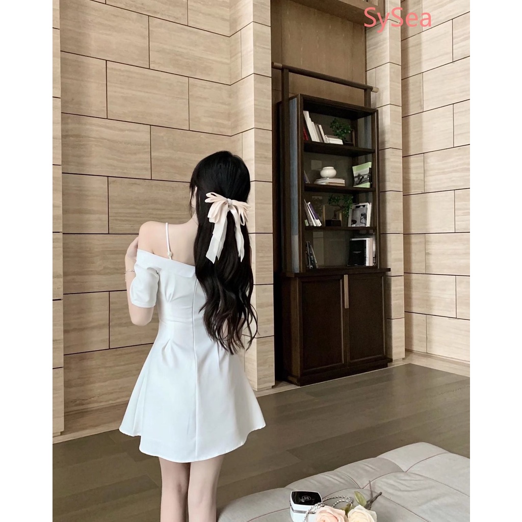 Đầm Hai Dây Phối Nơ Xinh Xắn Theo Phong Cách Mùa Hè Pháp Dành Cho Nữ