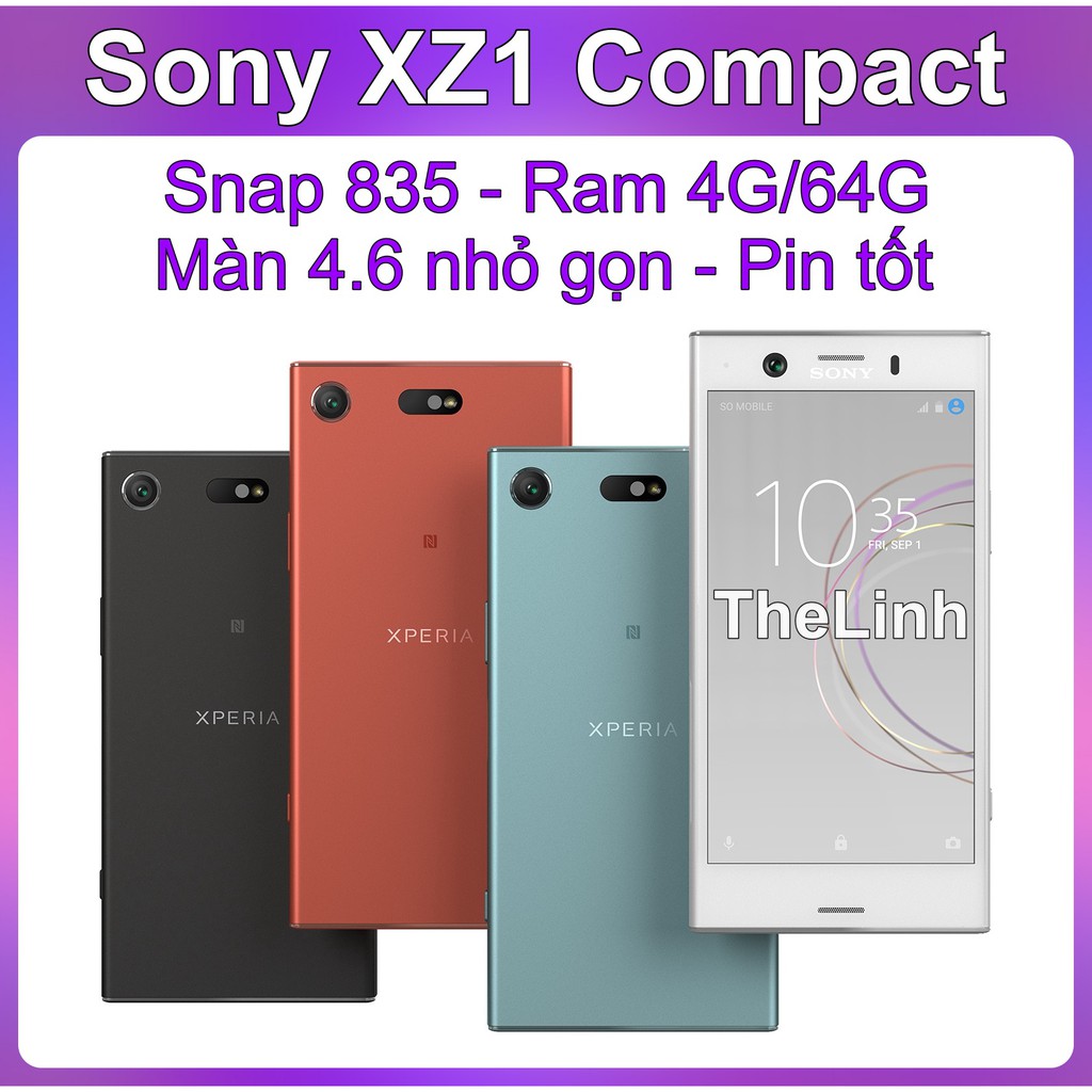 Điện thoại Sony Xperia XZ1 Compact màn 4.6 inch - Snapdragon 835 Ram 4G 32G