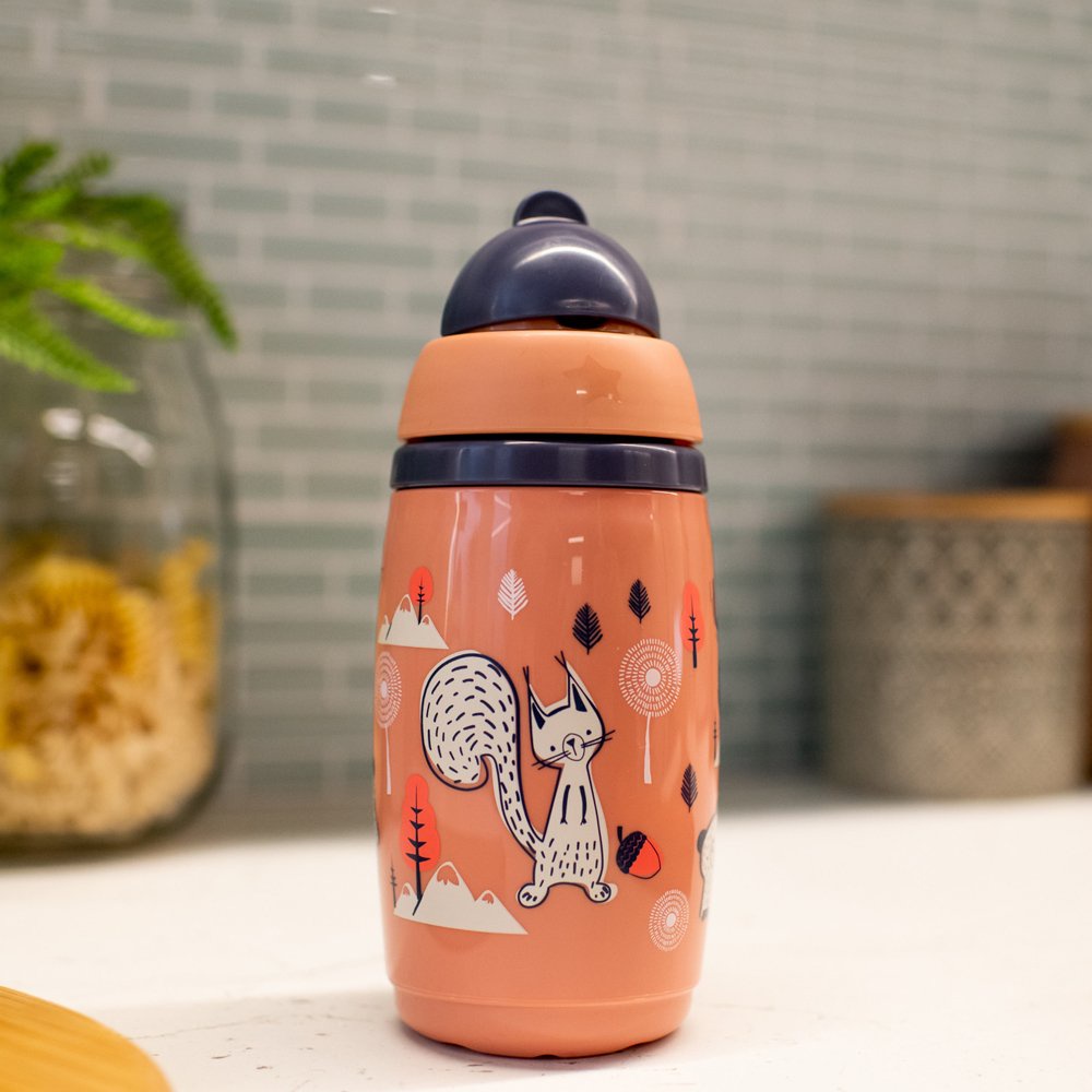 Bình uống nước giữ nhiệt có ống hút kháng khuẩn chống tràn, chống sặc cho bé Tommee Tippee SuperStar – Hồng