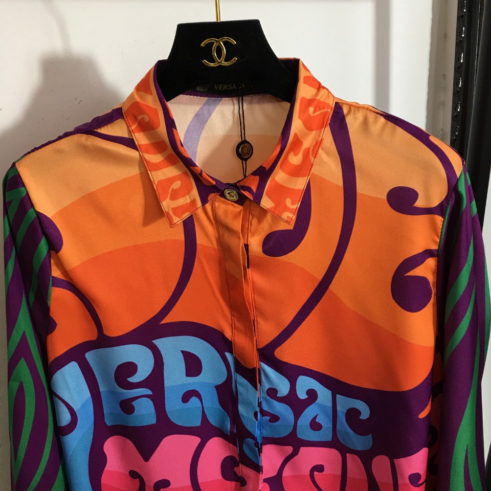 Áo sơ mi nữ thời trang cao cấp Versace phong cách cá tính, thời thượng