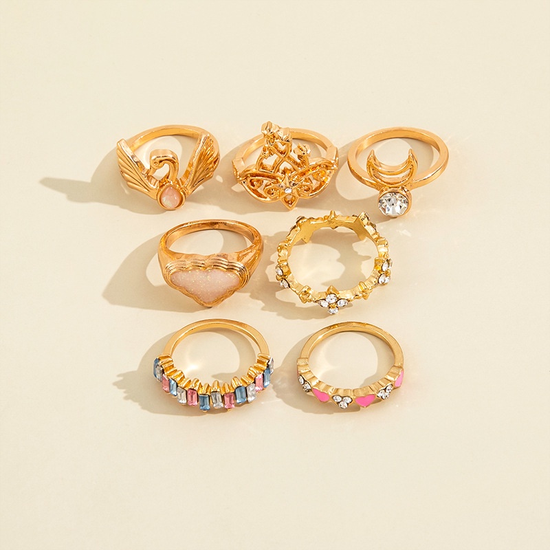 Set 7 Nhẫn Thời Trang Vintage Dành Cho Nữ