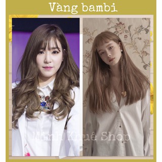 thuốc nhuộm tóc nâu vàng bambi + tặng oxy trợ dưỡng