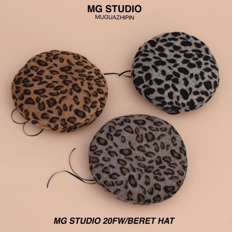 Mũ nồi MG STUDIO hoạ tiết da báo