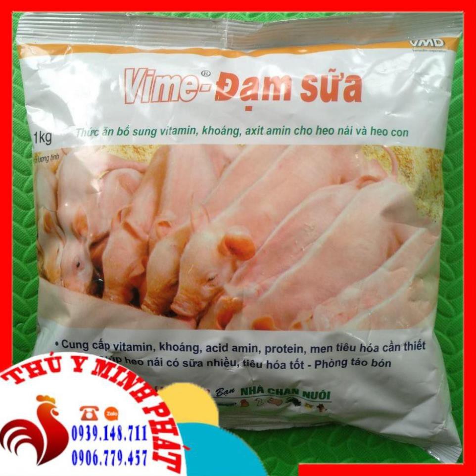 ĐẠM SỮA GÓI 1KG - VIME - ĐẠM SỮA Thức ăn bổ sung cho heo nái, nái mang thai, nái nuôi con và heo con