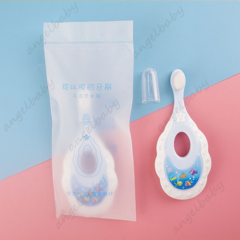 Bàn Chải Đánh Răng Với Tay Cầm Silicone Vệ Sinh Răng Miệng Cho Bé 2-12 Tuổi