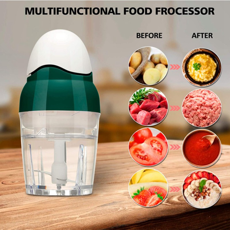 Food Processor,Mini Blender,Chopper, Bowl 2.5 Cup 200 Watt Fast Speed Meat Grinder ,for Meat Garlic Onion Salad(1 PCS)