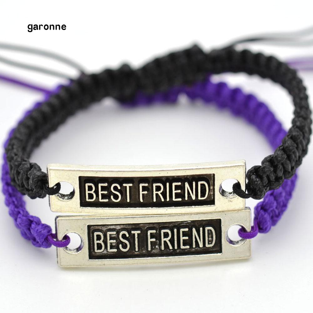 Set 2 dây đeo tay họa tiết chữ Best Friend thời trang cho nam và nữ