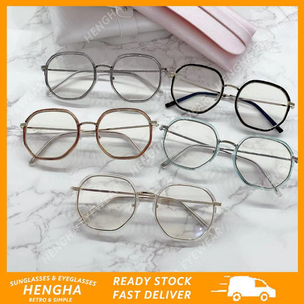 Kính Mắt Gọng Nhựa Và Kim Loại Chống Ánh Sáng Xanh Phong Cách Hàn Quốc Cho Phụ Nữ