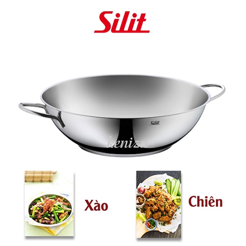 Chảo xào sâu lòng Silit Wok 32cm - Chảo bếp từ thép không gỉ