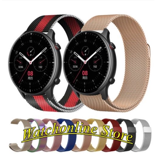Dây đeo nam châm Milanese 22mm cho Xiaomi Amazfit GTR 3 GTR 3 Pro GT GT2 46 GTR 2e GTR 47mm GT2e GT2 Pro Stratos Pace ..