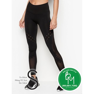 ( Size S) Quần thể thao, quần legging màu Đen phối lưới thời thượng Victoria's Secret -
