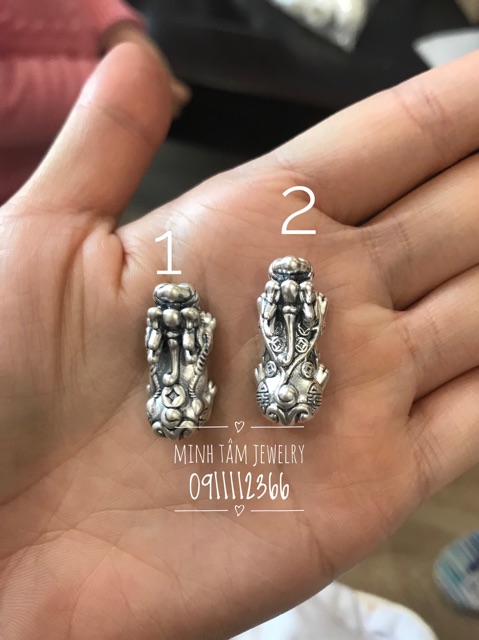 Tỳ hưu bạc Thái S999 phù hợp vòng 10-14 ly Minh Tâm Jewelry