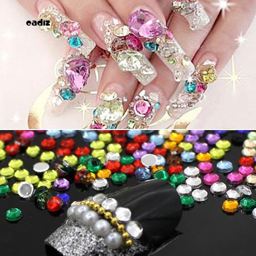 [Hàng mới về] Hộp phụ kiện 12 màu lấp lánh kích thước 3mm dùng trang trí móng tay 3D