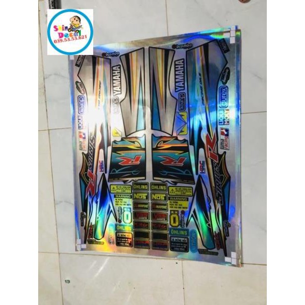 Tem rời sirius chất liệu decal 7 màu xà cừ chống nước màu sắc vĩnh viễn