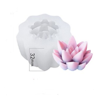 Khuôn silicon 4d làm rau câu làm bánh mẫu Sen đá ngoại