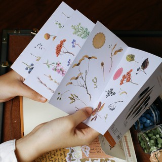 [Mã SKAMLTSM9 giảm 10% đơn 99K] [STICKERS] Stickers Hoa Vintage Mini Book