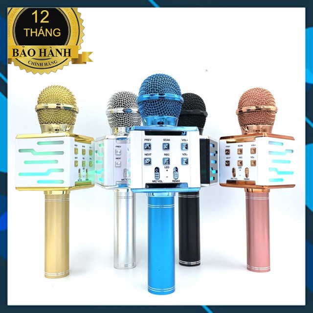 [ Bảo Hành 12 Tháng ] Mic Karaoke Bluetooth DS868 BÁN CHẠY Micro Không Dây Bluetooth Loa Trình Phát Nhạc Hát Ghi Âm