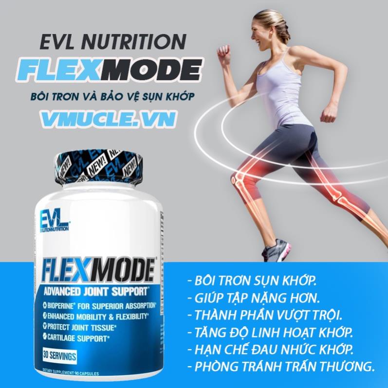 Glucosamin Flexmode Bảo Vệ Xương Khớp Toàn Diện Giúp Khoẻ Xương Chắc Xương Khớp Evl Flex Mode (90 viên)