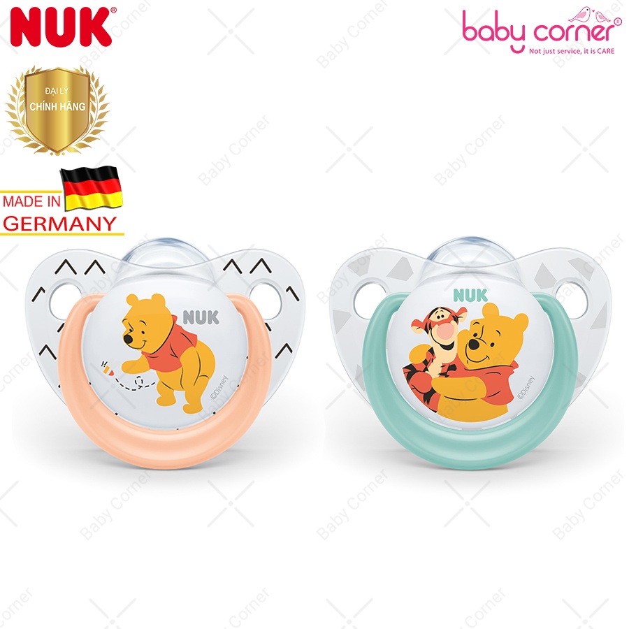 Bộ 2 Ty Ngậm NUK Sleeptime Silicone Disney Cho Bé 0 - 6 Tháng