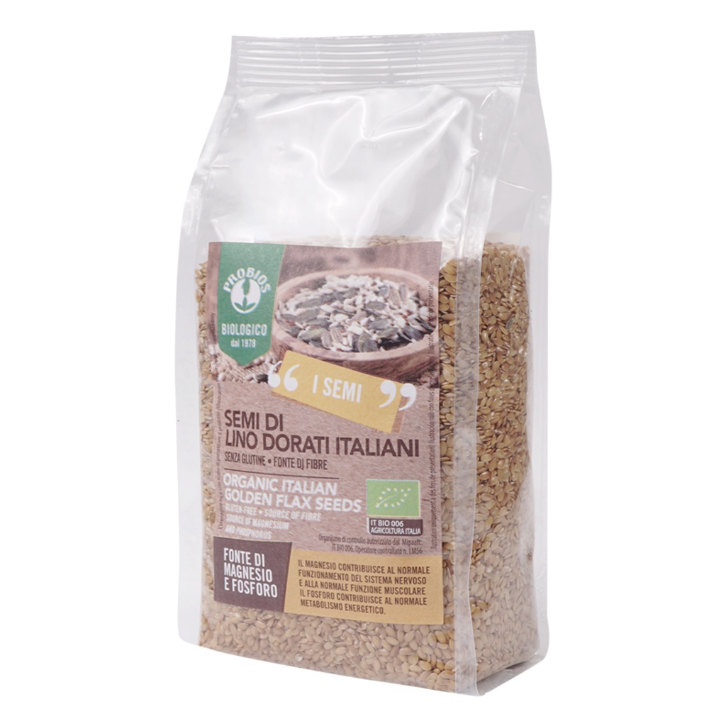 Hạt Lanh Vàng Hữu Cơ ProBios 500g - Organic Italian Golden Flax Seeds - Date: 15/10/2022 - Nhà Hữu Cơ