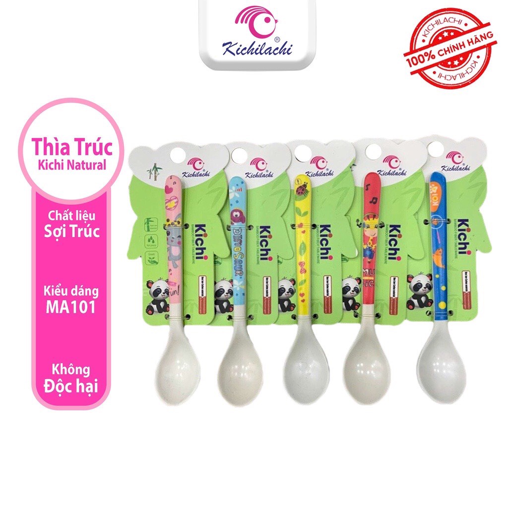 Bát + Cốc + Thìa ăn dặm Kichilachi  bằng nhựa phíp chính hãng cho bé, được chọn mẫu mã