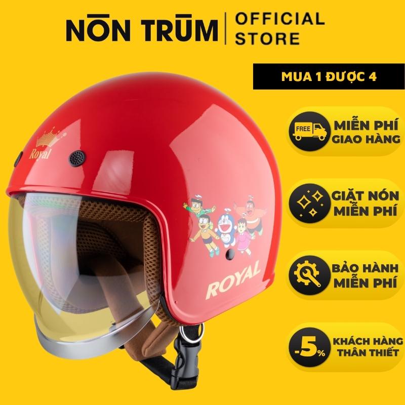 Mũ bảo hiểm3/4 Royal M139 có kính âm cho bé có vòng đầu 48-53cm