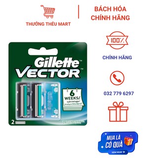 Vỉ 2 lưỡi dao cạo râu Gillette Vector lưỡi dao cạo 2s hàng chính hãng