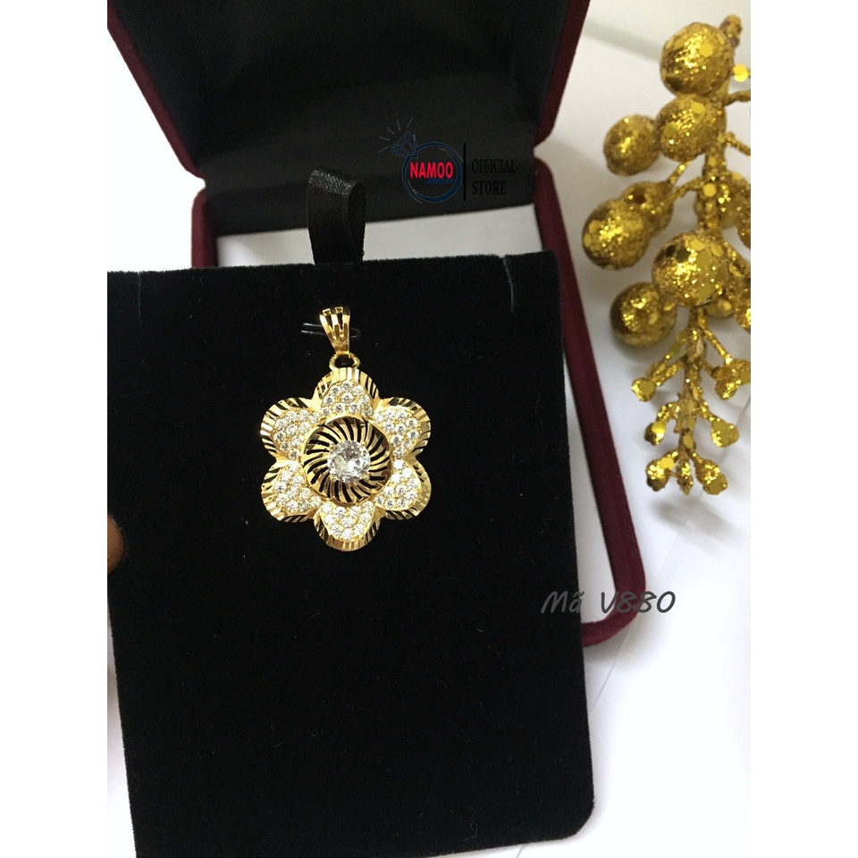 Dây Chuyền Nữ Bản Lớn V880 Đính Đá Mạ vàng