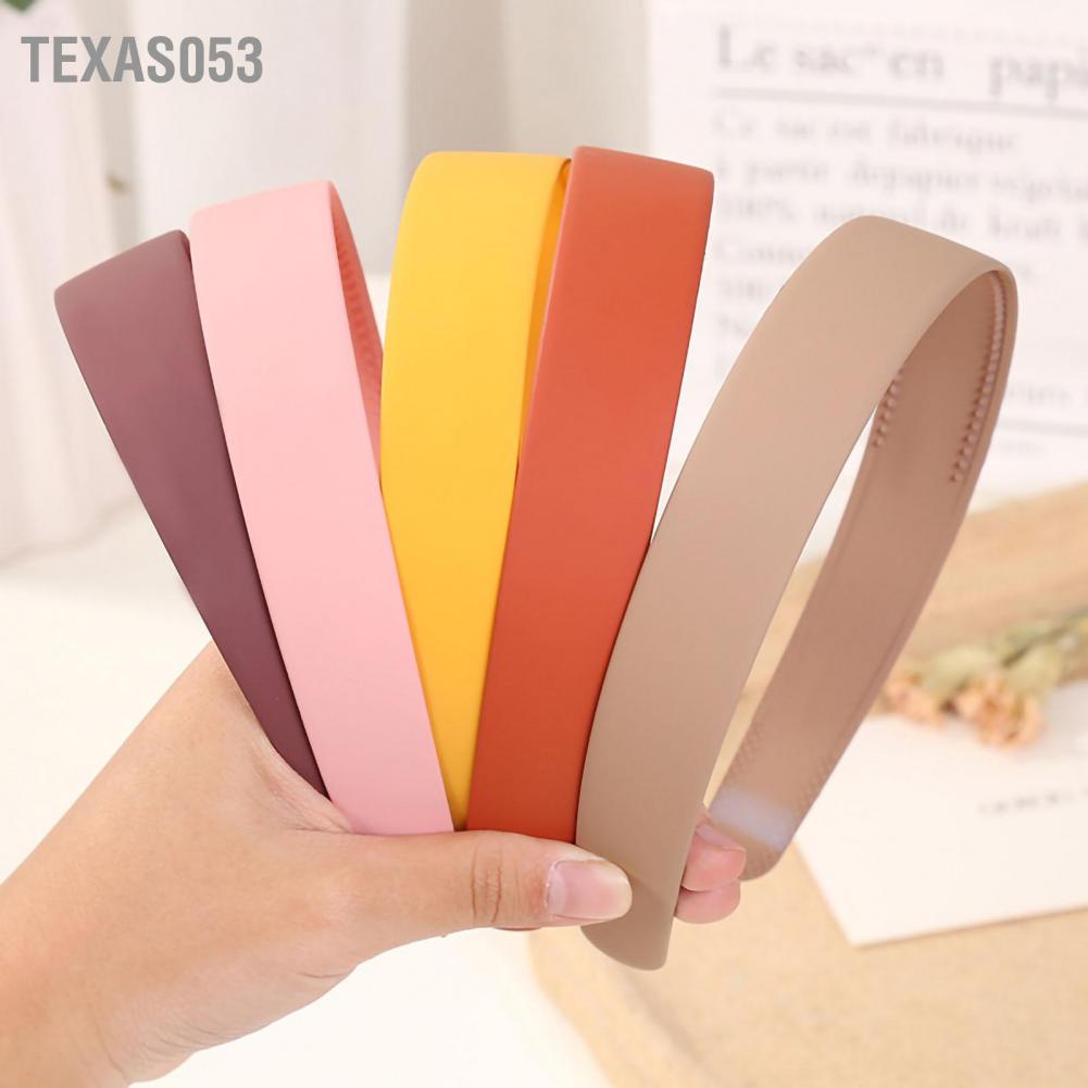 Texas053 2.5cm Wide Brimmed Headband Fashion Morandi Women Ladies Hair Accessory for Face Wash Decoration