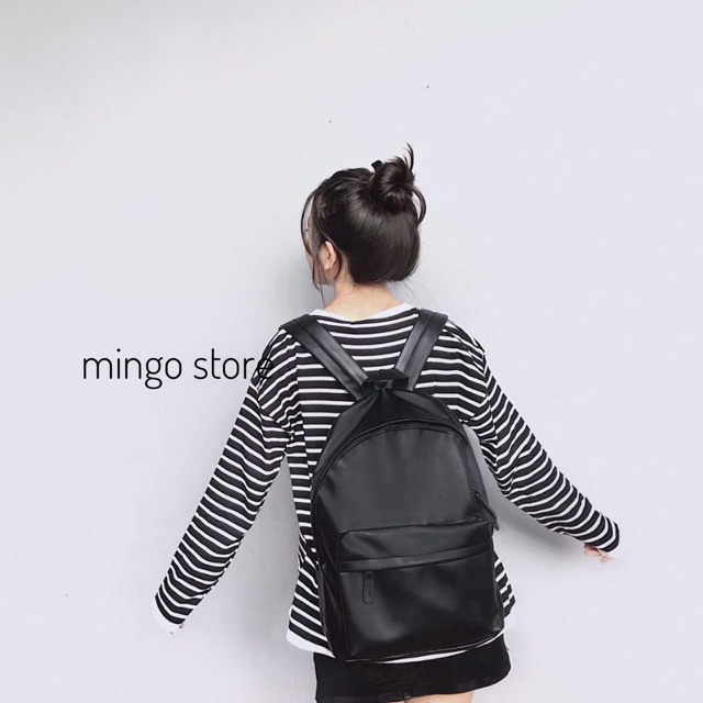 Balo da trơn đơn giản thời trang cá tính cao cấp đi học du lịch chống nước (MEI BACKPACK❤️)