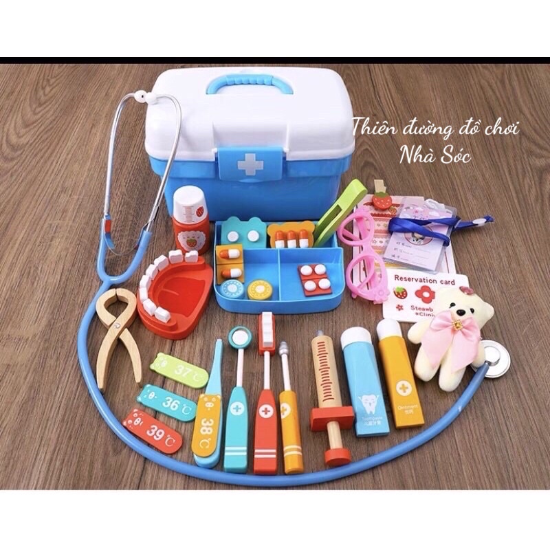 Bộ đồ chơi Bác sĩ khám bệnh bằng gỗ
