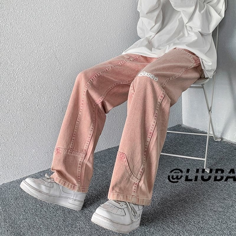 Quần Jeans nữ ống rộng thời trang Retro