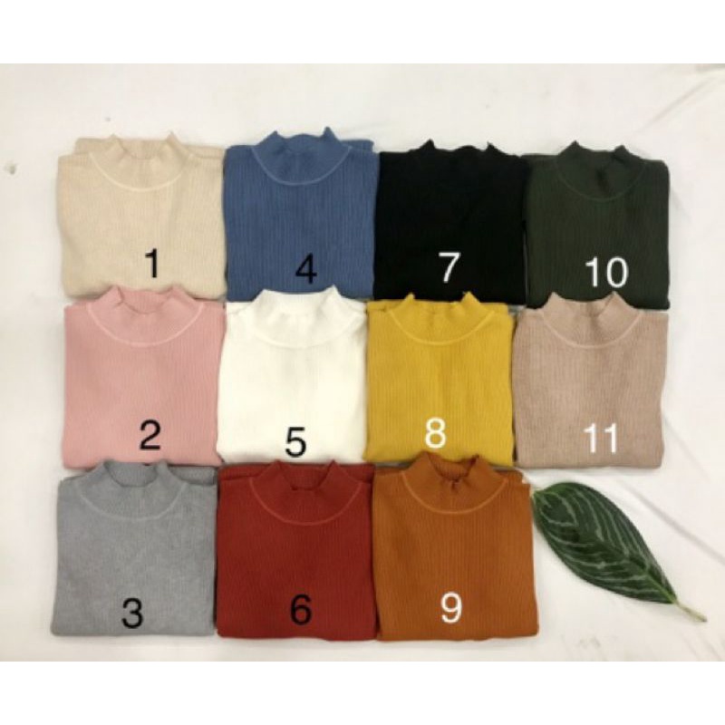 Áo len tăm nữ cổ 3 phân, Áo len nữ chất mịn cực xinh | BigBuy360 - bigbuy360.vn