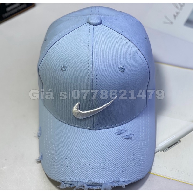 Nón kết lưỡi trai Kaki màu thêu logo thời trang Hàn quốc Mũ kết tủa nam nữ