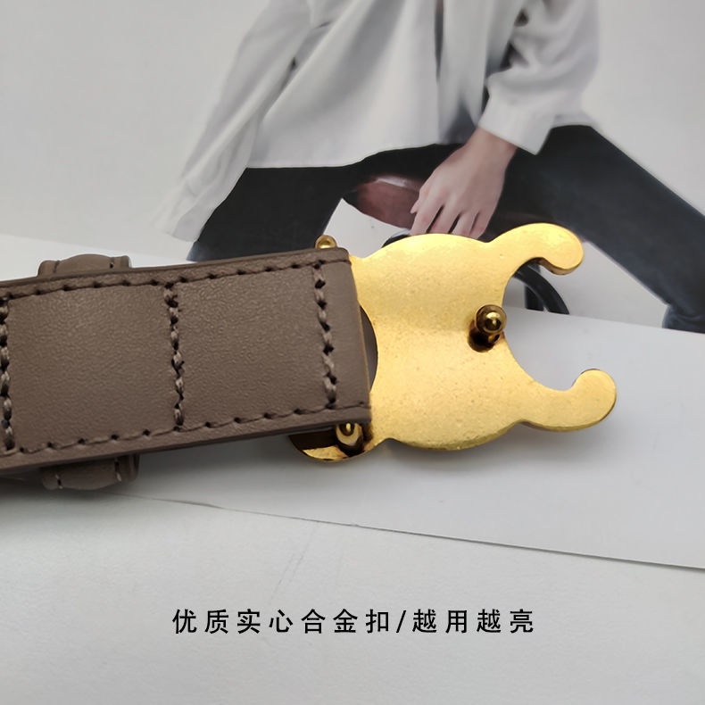 Thắt Lưng Da Bò Phong Cách Retro Thời Trang Cho Nữ