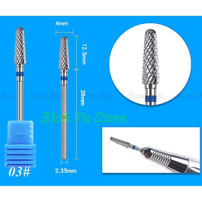 Đầu mài phá bột, phá gel bằng sắt