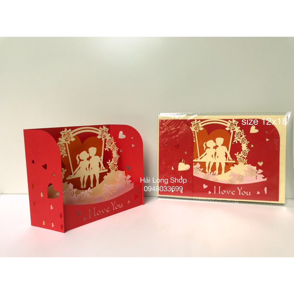 Hộp Tình Yêu 10 ( cổng hoa + xích đu ) - Love - Thiệp 3D | BigBuy360 - bigbuy360.vn