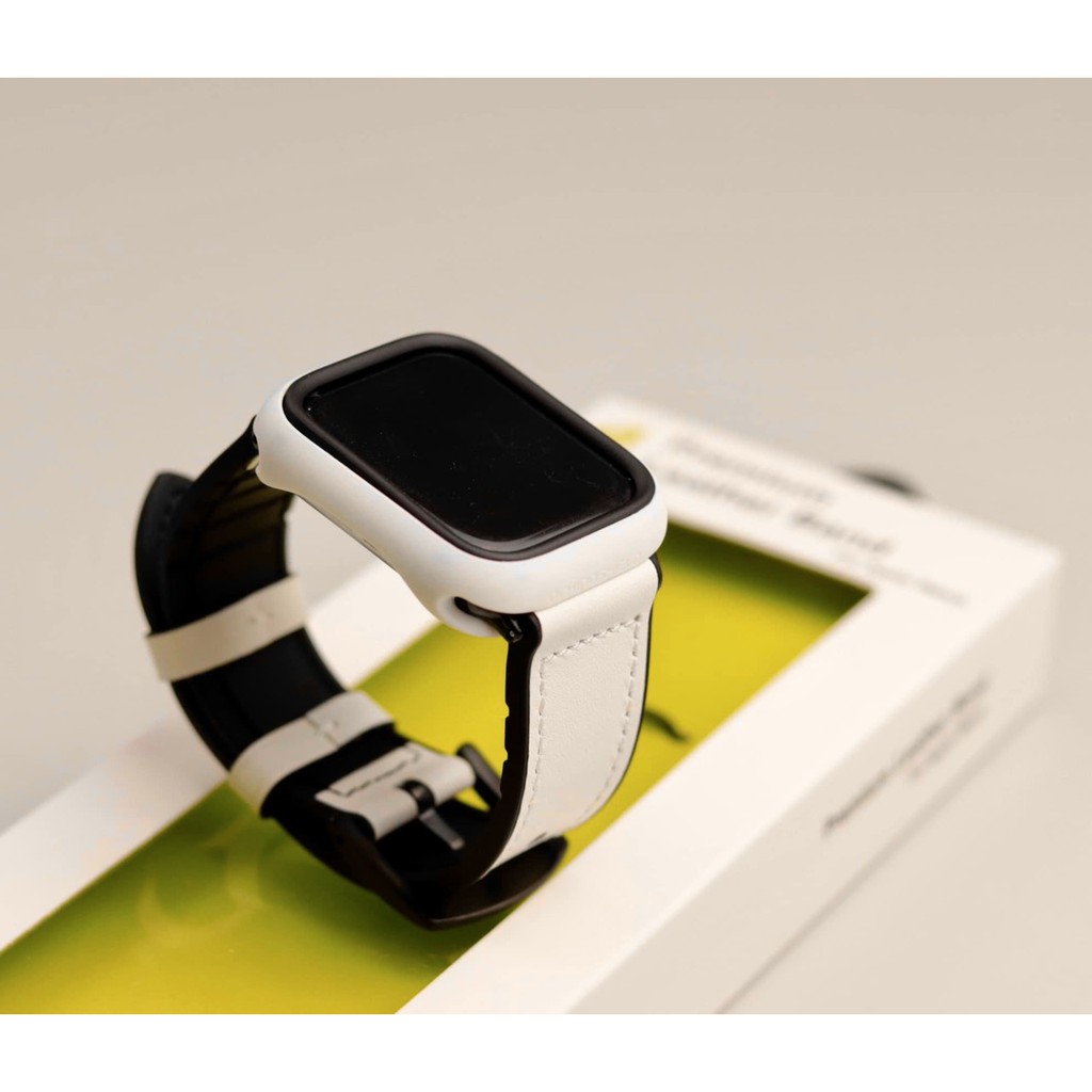 dây da mix caosu màu trắng cực đẹp dành cho apple watch